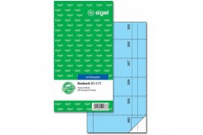 Carnet de bons Sigel BO071, 360 bons a  detacher, vert clair, 10,5 x 20 cm, 2 x 60 feuilles bleu