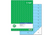Sigel bo115 billet livre A4 2 x 50 feuilles 1000 tickets avec papier carbone bleu