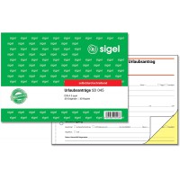 Sigel sd045 vacances demande A5, 2 x 40 feuilles, autocopiant, 1 piece