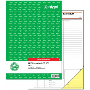 SIGEL SD056 Livre de caisse EDV A4 2 x 40 feuilles autocopiant