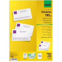 DP830 150 Cartes de visite predecoupees, 8,5 x 5,5 cm, 185g/m², blanc