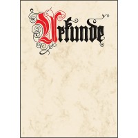 Sigel DP548 Lot de 12 feuilles de papier cartonne A4 85 g style calligraphie "Urkunde" en langue allemande (Import Allemagne)