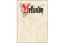 Sigel DP548 Lot de 12 feuilles de papier cartonne A4 85 g style calligraphie "Urkunde" en langue allemande (Import Allemagne)