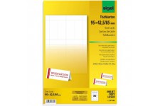 SIGEL DP046 80 Cartes de placement predecoupees, 9,5 x 4,25 cm, 185 g/m², blanc