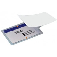 SIGEL VZ215 Lot de 100 pochettes pour cartes de visite, plastification a  froid, 8,5 x 5,5 cm, transparent