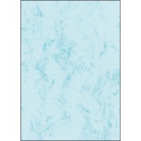 SIGEL DP261 Papier a  lettres, 21 x 29,7 cm, 90g/m², marbre bleu clair, 100 feuilles