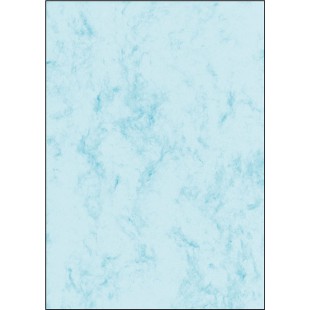 SIGEL DP261 Papier a  lettres, 21 x 29,7 cm, 90g/m², marbre bleu clair, 100 feuilles