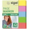 SIGEL HN625 Marque-pages adhesifs en papier, 200 feuilles de 5 x 1,2 cm, 5 couleurs