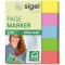 SIGEL HN625 Marque-pages adhesifs en papier, 200 feuilles de 5 x 1,2 cm, 5 couleurs