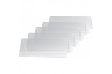 SIGEL TA130 Lot de 5 Presentoirs chevalets de table, 24 x 9 x 8,5 cm, transparent