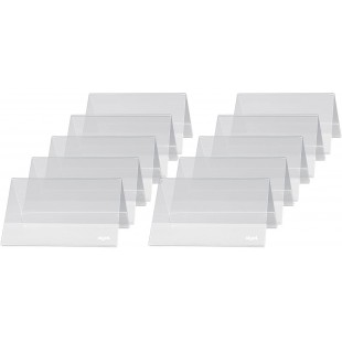 SIGEL TA136 Lot de 10 Presentoirs chevalets de table, 10 x 6 x 5,5 cm, transparent