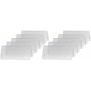 SIGEL TA138 Lot de 10 Presentoirs chevalets de table, 9,5 x 4,2 x 4,5 cm, transparent