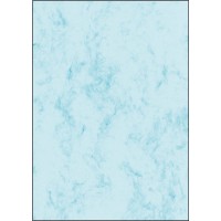 SIGEL DP551 Papier a  lettres, 21 x 29,7 cm, 200g/m², marbre bleu clair, 50 feuilles