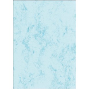SIGEL DP551 Papier a  lettres, 21 x 29,7 cm, 200g/m², marbre bleu clair, 50 feuilles