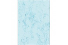 SIGEL DP551 Papier a  lettres, 21 x 29,7 cm, 200g/m², marbre bleu clair, 50 feuilles