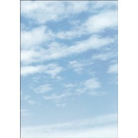 SIGEL DP565 Papier a  lettres, 21 x 29,7 cm, 90g/m², nuages, bleu et blanc, 100 feuilles