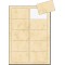 SIGEL DP744 100 Cartes de visite 3C, decoupe lisse des bords, 8,5 x 5,5 cm, marbre beige