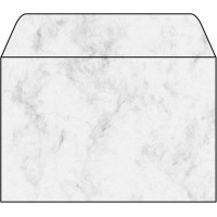 SIGEL DU009 Enveloppes motif marbre gris clair, format C6 (11,4 x 16,2 cm), 25 pieces