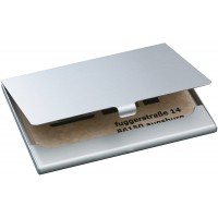 SIGEL VZ135 etui pour carte de visite, jusqu'a  15 cartes, 9,1 x 5,6 cm, argent