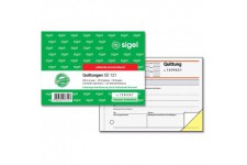 SIGEL Bloc de recus SD121 numerotes en continu - Format A6 paysage - 50 feuilles autocopiantes