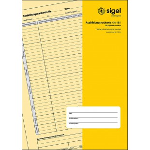 Lot de 5 : Sigel aw480Manche de formation/Rapport Cahier pour eintragungen quotidienne, A4, 28feuilles