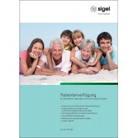 Sigel pv450 Disposition des patients, vordruck Kit pour personl. En cas d'accident, la maladie et l'age de precautio