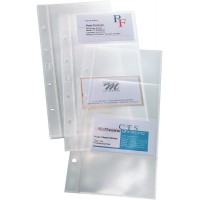 SIGEL VZ350 Lot de 10 pochettes en plastique transparentes pour cartes de visite, 9 x 6 cm, trasparent