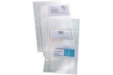 SIGEL VZ350 Lot de 10 pochettes en plastique transparentes pour cartes de visite, 9 x 6 cm, trasparent