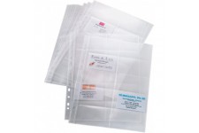 SIGEL VZ351 Lot de 10 pochettes en plastique transparentes a  2 rangs pour cartes de visite, 9 x 6 cm, trasparent