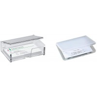 SIGEL VA112 Porte-cartes de visite, pour 80 cartes format 9 x 5,8 cm, en acrylique transparent & VA140 etui a cartes