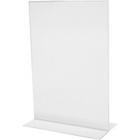 SIGEL TA220 Presentoir vertical de table, 30 x 21 x 8,5 cm, acrylique transparent