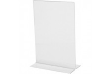 SIGEL TA222 Presentoir vertical de table, 15 x 21,5 x 5,3 cm, acrylique transparent