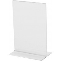 SIGEL TA226 Presentoir vertical de table, 10,5 x 15 x 5,5 cm, acrylique transparent