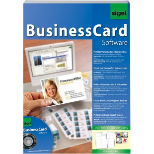 SIGEL SW670 Logiciel de creation de cartes de visite, 200 cartes de visite technologie 3C incluses