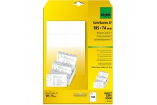 SIGEL LP701 Lot de 160 Fiches bristol PC, 7,4 x 10,5 cm