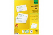 SIGEL LP790 Lot de 100 Cartes de visite, 3C, 8,5 x 5,5 cm, 190 g