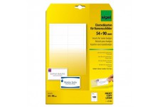 SIGEL LP898 Lot de 100 Cartes pour badges en bristol, 5,4 x 9 cm, 185 g