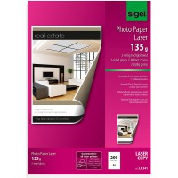 SIGEL LP341 Papier photo laser/copieur, A4, 135 g, 200 feuilles