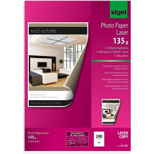 SIGEL LP341 Papier photo laser/copieur, A4, 135 g, 200 feuilles