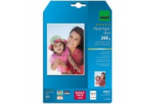 SIGEL IP706 Papier photo professionnel, jet d'encre, ultra brillant, format 13 x 18 cm, 260g/m², 15 feuilles + 3 gratuites