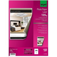 SIGEL LP343 Papier photo laser/copieur, A3, 135 g, 200 feuilles