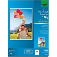 SIGEL IP714 Papier photo Everyday jet d'encre, ultra brillant, format A4 (21 x 29,7 cm), 170 g/m², 50 feuilles