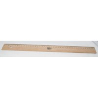 M + R 719400000 Regle en metal avec incrustation en bois hetre 40 cm