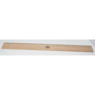 M + R 719400000 Regle en metal avec incrustation en bois hetre 40 cm
