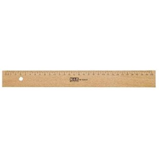 M + R 719500000 Regle en bois hetre 50 cm Insert metallique