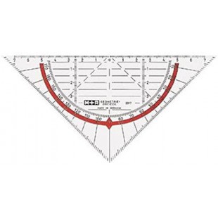 M + R 723170040 Rapporteur Transparent - Dos Rouge 17 cm