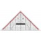 M + R 723250100 equerre 25 cm en plexiglas dos clair - rouge