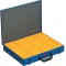 Mallette de rangement en tole d'acier EuroPlus pour petites pieces, avec 24 compartiments et fermeture etanche Bleu 44/24x63 cm
