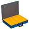 Mallette de rangement en tole d'acier EuroPlus pour petites pieces, avec 24 compartiments et fermeture etanche Bleu 44/24x63 cm