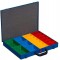 Metal Hardware Boite avec 23 compartiments amovibles en 3 tailles Bleu